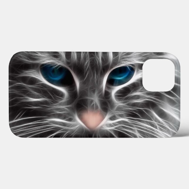 Fantastisk Blue Eyed Cat Ansikte (Baksida (horisontell))