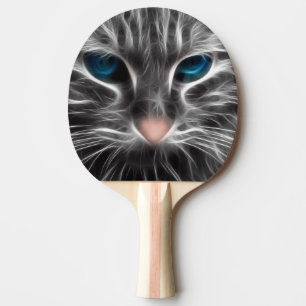 Fantastisk Blue Eyed Cat Ansikte Pingisracket