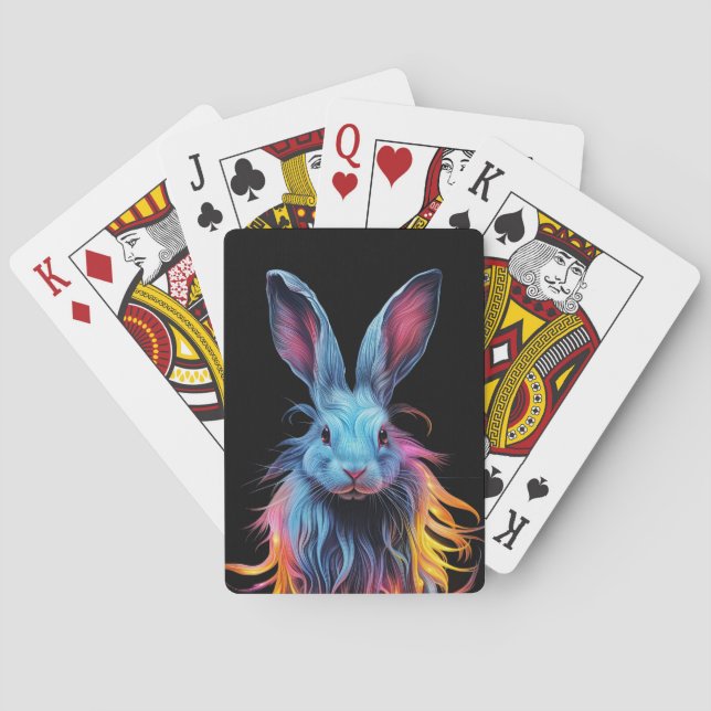 Fantastisk Blue Rabbit on Fire Casinokort (Baksidan)