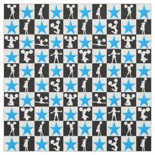 FANTASTISK BLUE STAR CHEERLEADER FABRIK TYG