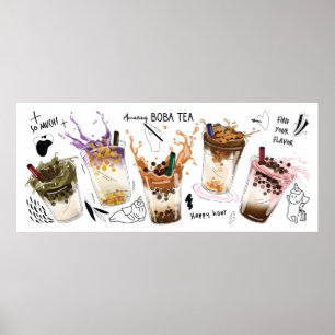 Fantastisk Boba-te Poster