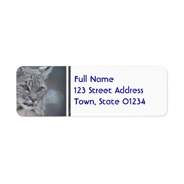 Fantastisk Bobcat Returadress Etikett (Framsidan)