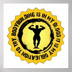 Fantastisk Bodybuilding förseglar Poster
