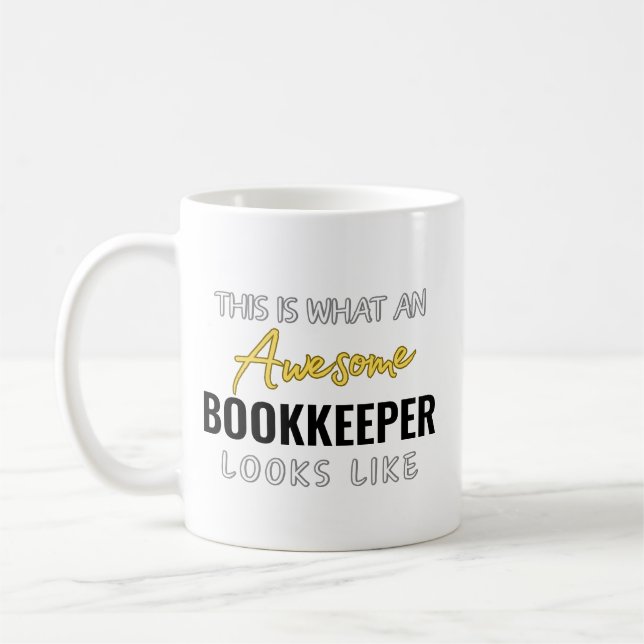 Fantastisk bokföringsman ser ut som kaffemugg (Vänster)