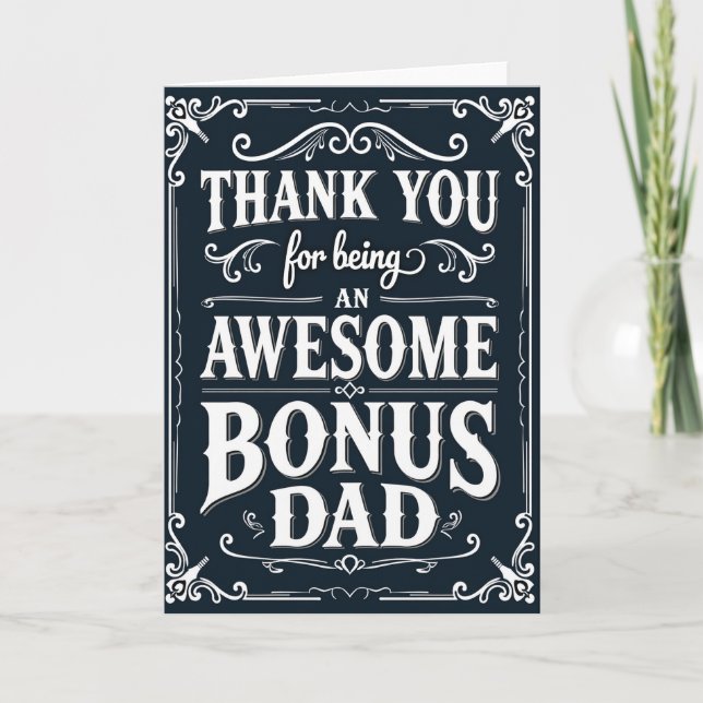 Fantastisk Bonus Pappa Manus Kort (Framsida)