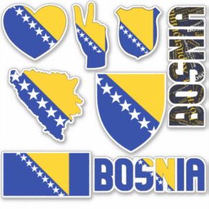 Fantastisk Bosnien formar nationella symboler Klistermärken