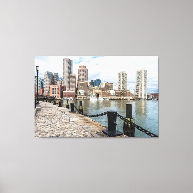 Fantastisk Boston Skyline Canvas (Framsida)