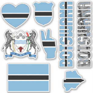Fantastisk Botswana formar nationella symboler Klistermärken