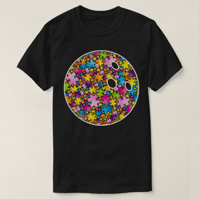 Fantastisk Bowling Autism Awareness Sport Manar Wo T Shirt (Design framsida)