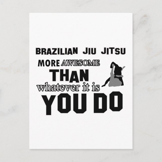 Fantastisk brazilian jiu jitsu design vykort (Framsida)