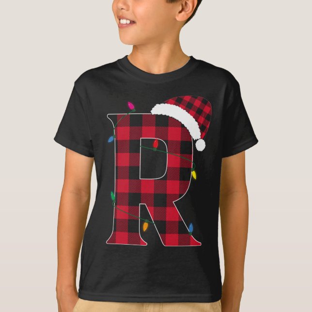 Fantastisk Brev R Initial Namn Buffalo Play Kristu T Shirt (Framsida)