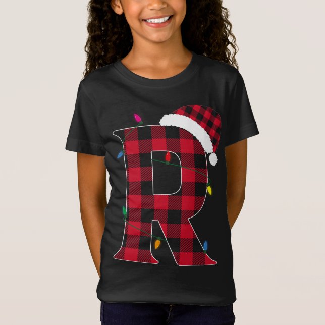 Fantastisk Brev R Initial Namn Buffalo Play Kristu T Shirt (Framsida)