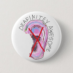 Fantastisk-bricka för dövet, nedsatt hörsel knapp