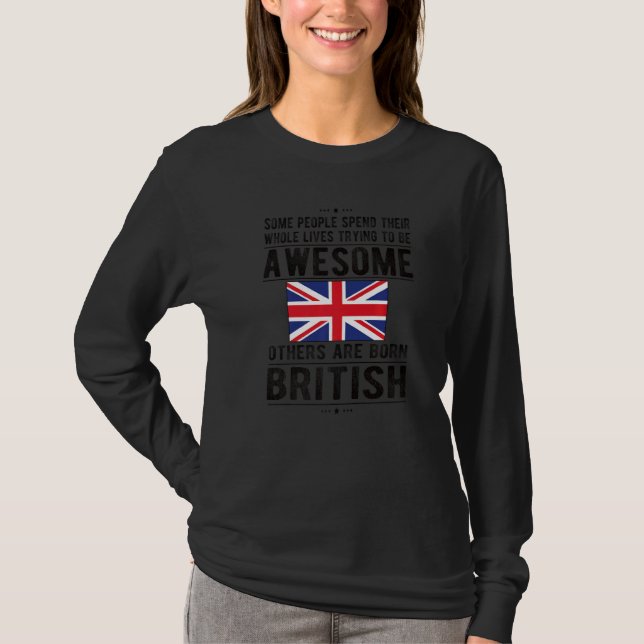 Fantastisk British Flagga Underbar Britain Roots T Shirt (Framsida)