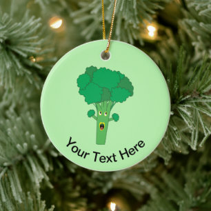 Fantastisk Broccoli Funny Vegetable Julgransprydnad Keramik