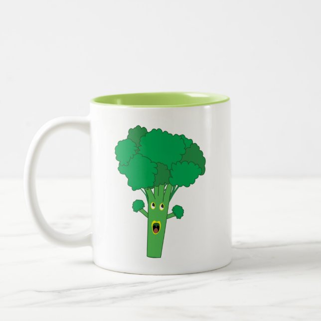 Fantastisk Broccoli Funny Vegetable Två-Tonad Mugg (Vänster)