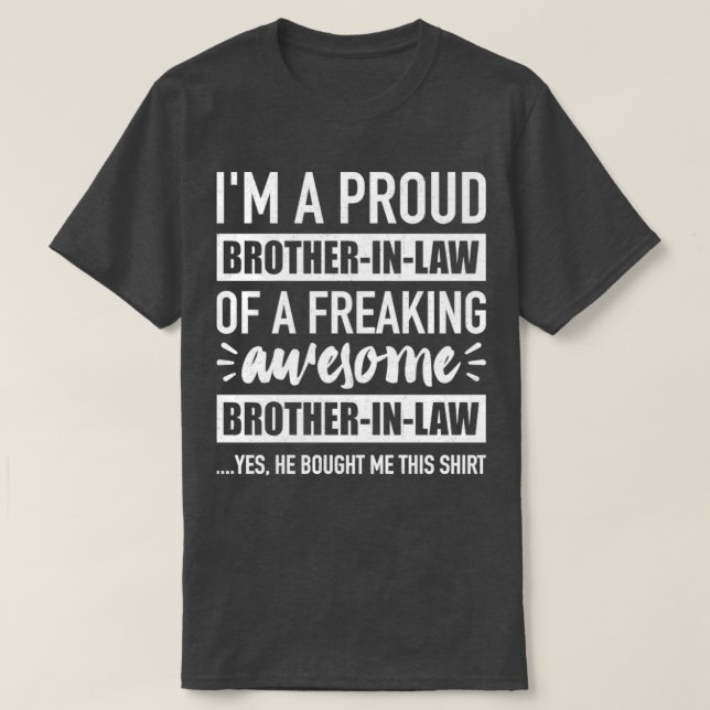 Fantastisk broderinlaw, känd som broderinlaw t shirt (Design framsida)