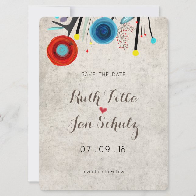 Fantastisk bröllopsinbjudan Rupydetquila Spara Datumet (Framsida)