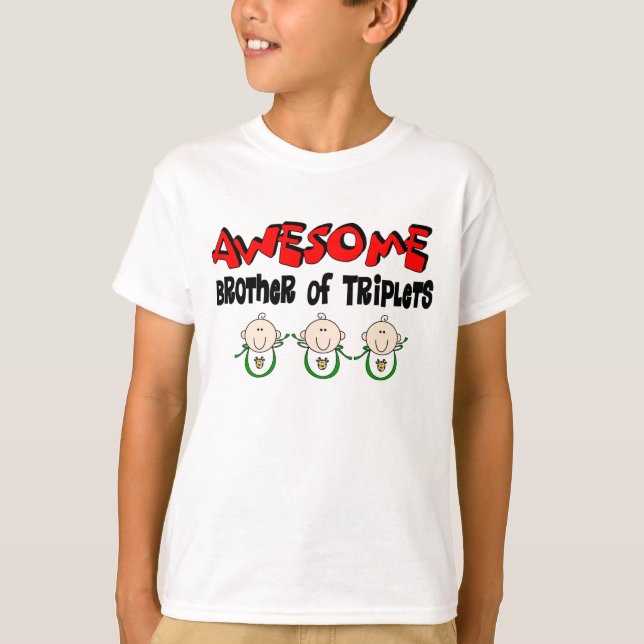 FANTASTISK Brother of TRIPLETS T-shirt (Framsida)