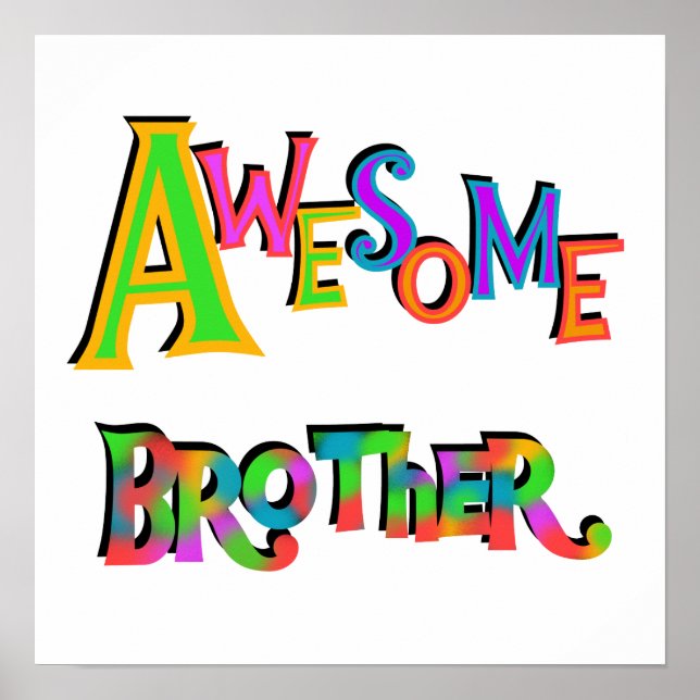 Fantastisk Brother T-shirts och gåvor Poster (Framsidan)