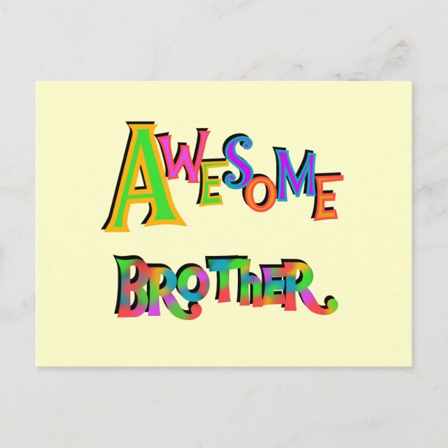 Fantastisk Brother T-shirts och gåvor Vykort (Framsida)