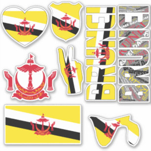 Fantastisk Brunei Shapes National Symbols Klistermärken