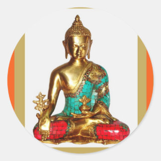 FANTASTISK BUDDHA för HEMMET Runt Klistermärke