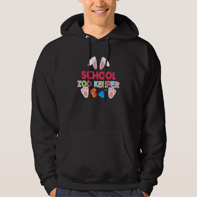 Fantastisk Bunny Zoo Keeper Bunnies Rabbit Eggs Ea Hoodie (Framsida)