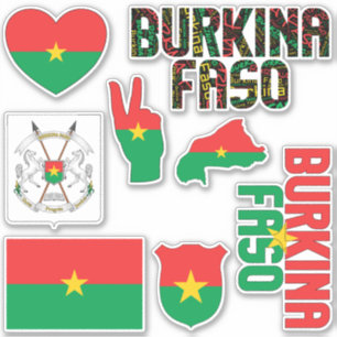 Fantastisk Burkina Faso formar nationella symboler Klistermärken