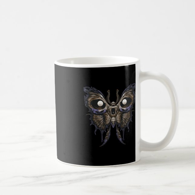 Fantastisk Butterfly Skull - Spooky Halloween Sten Kaffemugg (Höger)