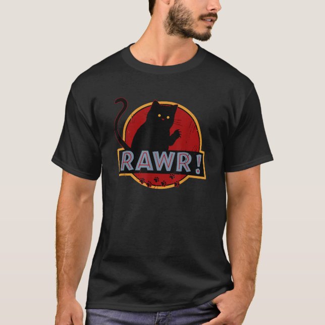 Fantastisk Cat Rawr T Shirt (Framsida)