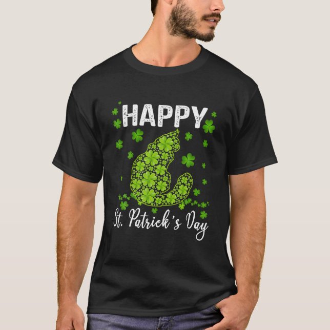 Fantastisk Cat Saint patrickKat Kitten Pappa Mamma T Shirt (Framsida)