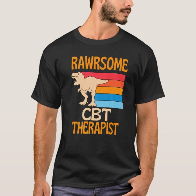 Fantastisk Cbt Therapist Dinosaur T Shirt (Framsida)