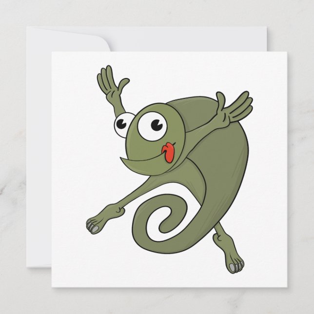 Fantastisk Chameleon Inbjudningar (Framsida)