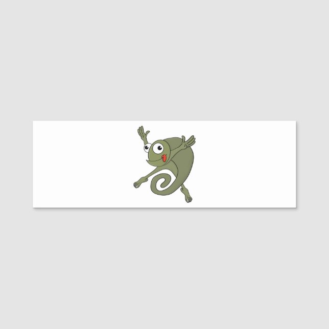 Fantastisk Chameleon Namnbricka (Framsida)