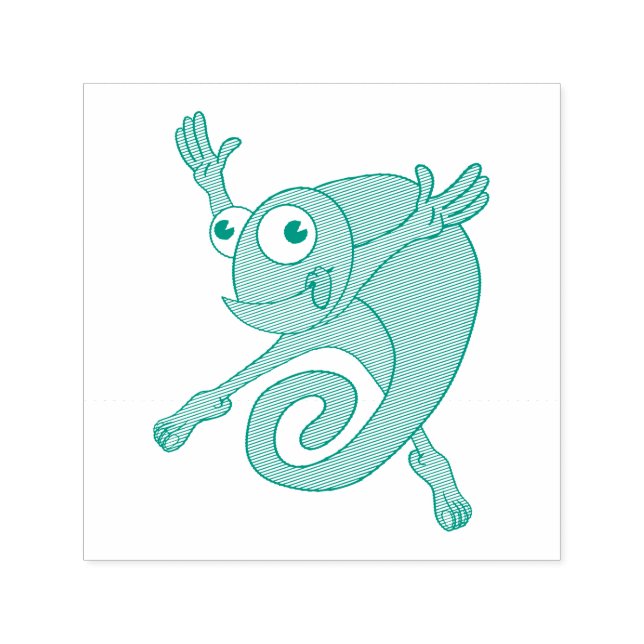 Fantastisk Chameleon Självfärgande Stämpel (Design)