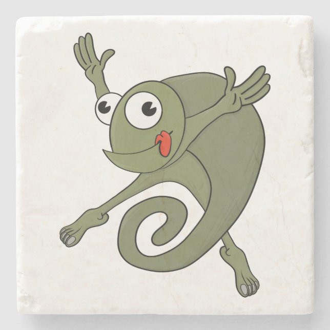 Fantastisk Chameleon Stenunderlägg (Framsidan)