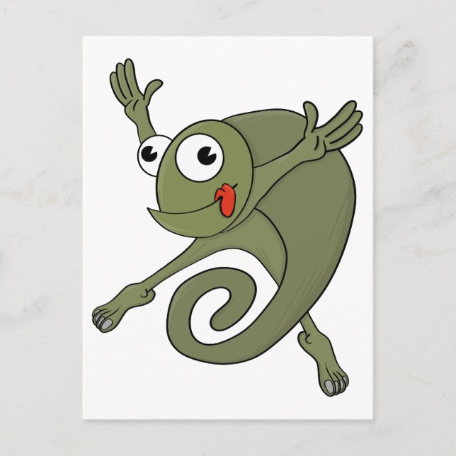 Fantastisk Chameleon Vykort (Framsida)