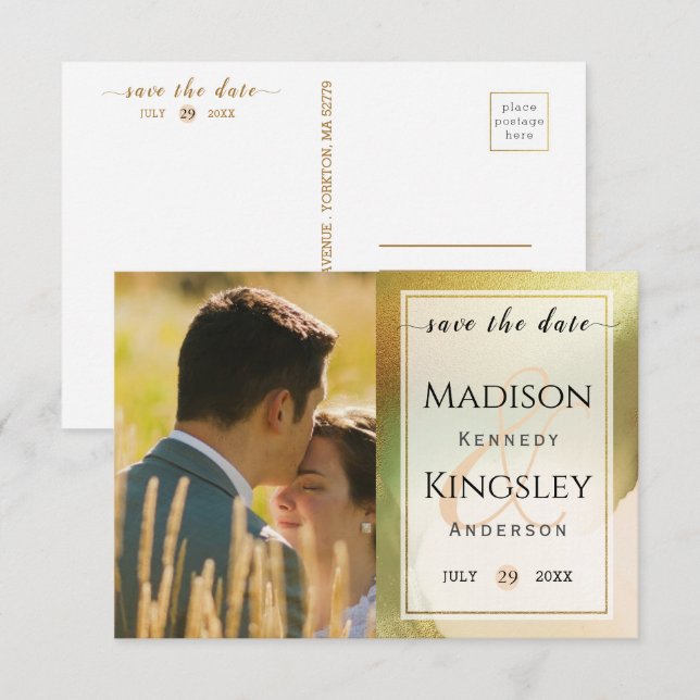 Fantastisk Chartreuse 🤵 Djärv och Stilig Budgetbr Spara Datumet (Fram/baksida)