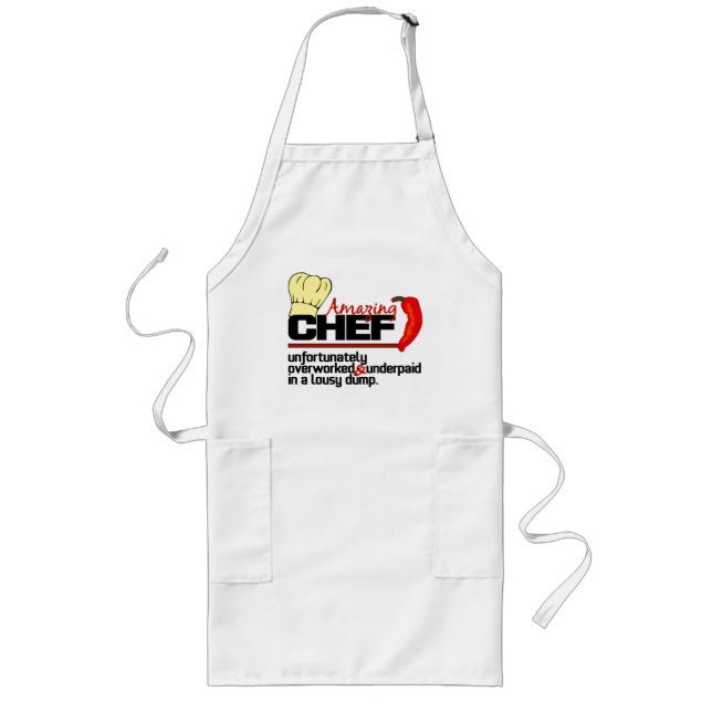 Fantastisk Chef apron Långt Förkläde (Framsidan)