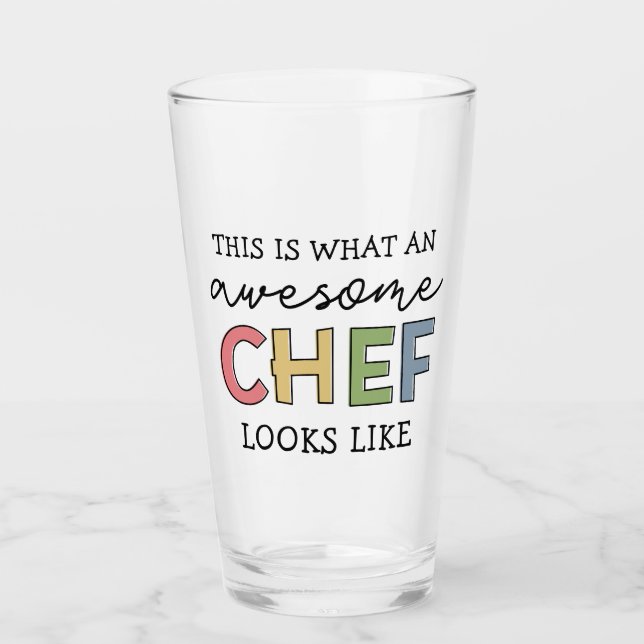 Fantastisk Chef Gifts | Bästa Chef Allnyj-stift Glaskopp (Framsida)