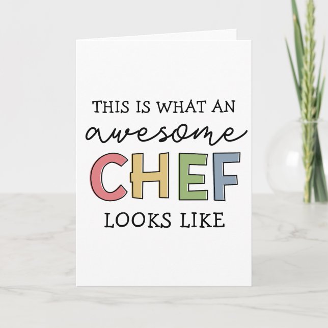 Fantastisk Chef Gifts | Bästa Chef Allnyj-stift Kort (Framsida)