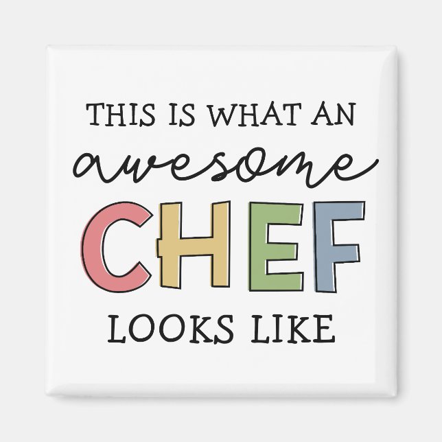 Fantastisk Chef Gifts | Bästa Chef Allnyj-stift Magnet (Framsidan)