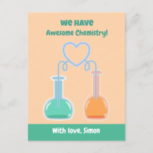 Fantastisk Chemistry Science Valentines Day Cards Helg Vykort