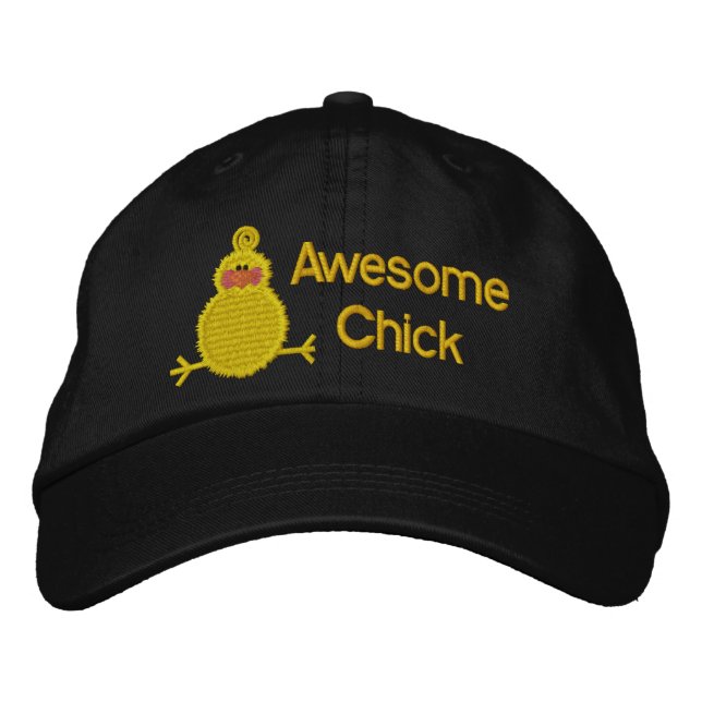 Fantastisk Chick Hat Broderad Keps (Framsida)