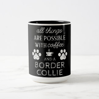 Fantastisk Citat om Gräns Collie Hund Två-Tonad Mugg