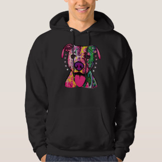 Fantastisk Colorful Pitbullstaffie Hoodie