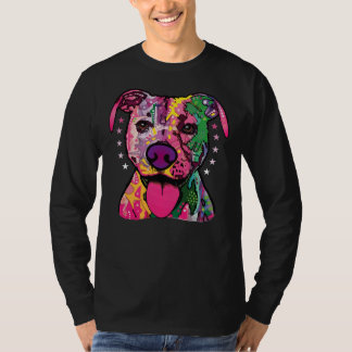 Fantastisk Colorful Pitbullstaffie T Shirt
