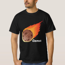 Fantastisk Comet med brand l Universe Black T Shirt