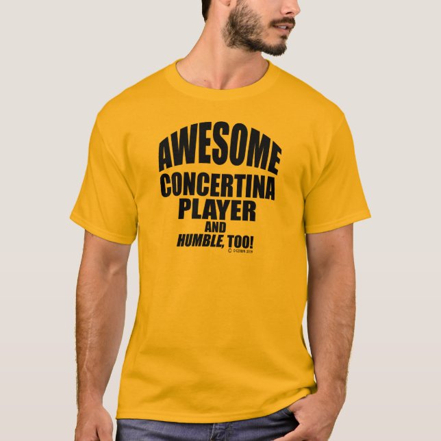 Fantastisk Concertina Player T-shirt (Framsida)